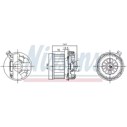 Vnútorný ventilátor NISSENS 87619