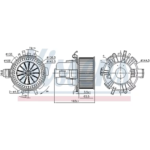 Vnútorný ventilátor NISSENS 87763 - obr. 5