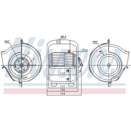 Vnútorný ventilátor NISSENS 87768 - obr. 5