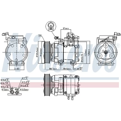Kompresor klimatizácie NISSENS 890129 - obr. 8