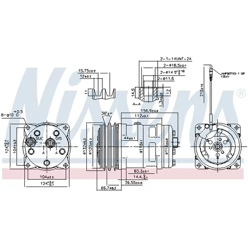 Kompresor klimatizácie NISSENS 89779 - obr. 4