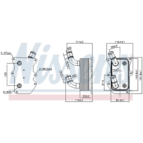 Chladič motorového oleja NISSENS 90919 - obr. 4