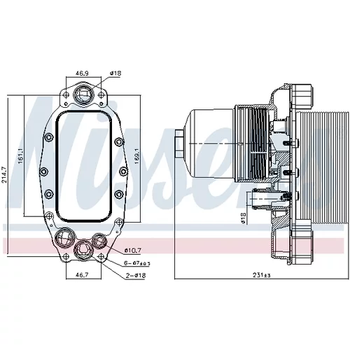 Chladič motorového oleja 90948 /NISSENS/ - obr. 5