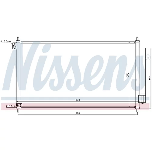 Kondenzátor klimatizácie NISSENS 940341 - obr. 5