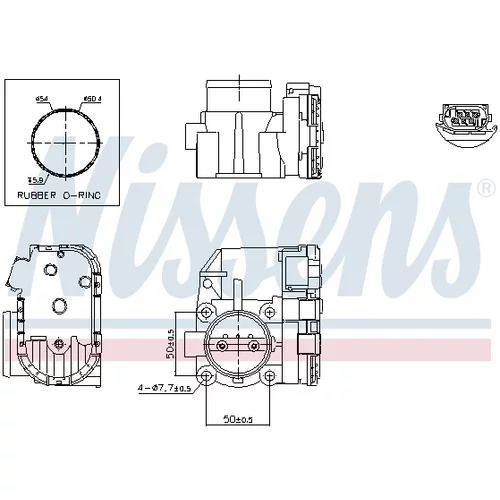 Hrdlo škrtiacej klapky NISSENS 955075 - obr. 6