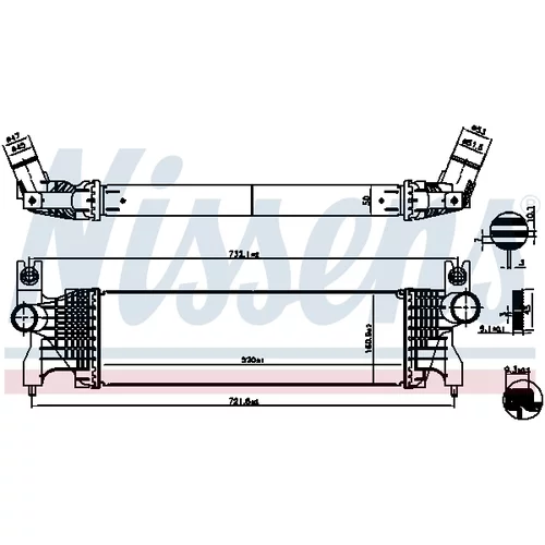 Chladič plniaceho vzduchu NISSENS 961556 - obr. 4