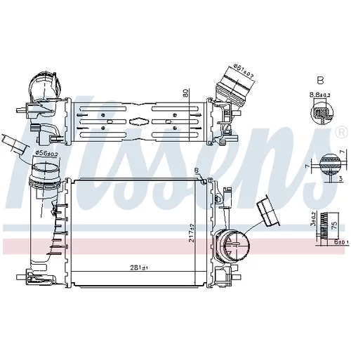 Chladič plniaceho vzduchu NISSENS 961584 - obr. 5