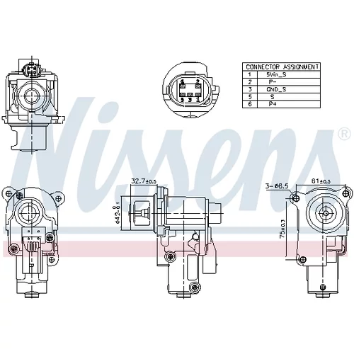 EGR ventil NISSENS 98174