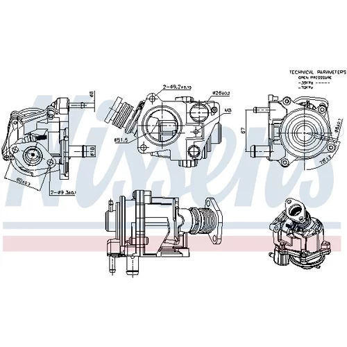 EGR ventil NISSENS 98424