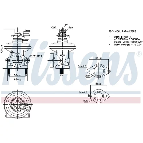 EGR ventil NISSENS 98474