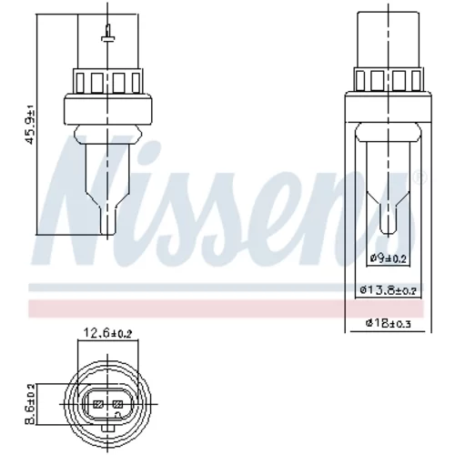 Snímač teploty chladiacej kvapaliny NISSENS 207011