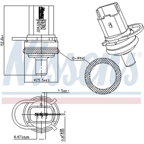 Snímač teploty chladiacej kvapaliny NISSENS 207069 - obr. 5