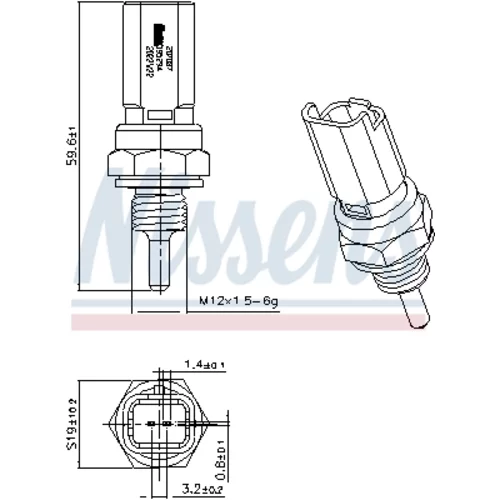 Snímač teploty chladiacej kvapaliny NISSENS 207087 - obr. 5