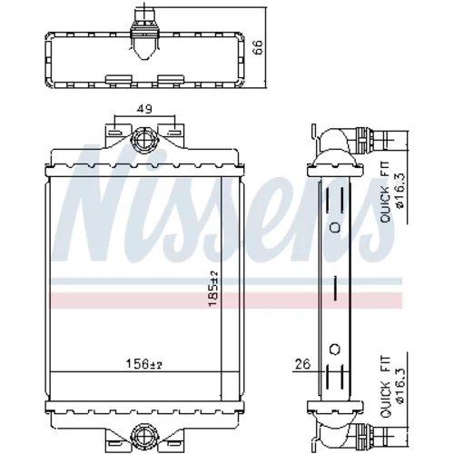 Chladič motora NISSENS 606270 - obr. 5