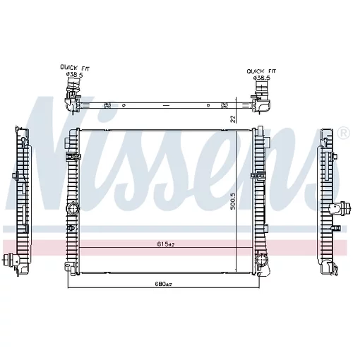 Chladič motora NISSENS 606785 - obr. 4