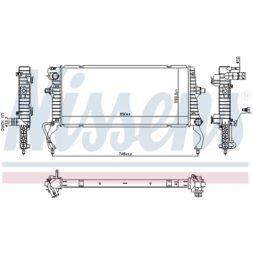 Chladič motora NISSENS 607023 - obr. 4