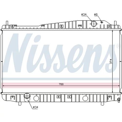 Chladič motora NISSENS 61638 - obr. 4