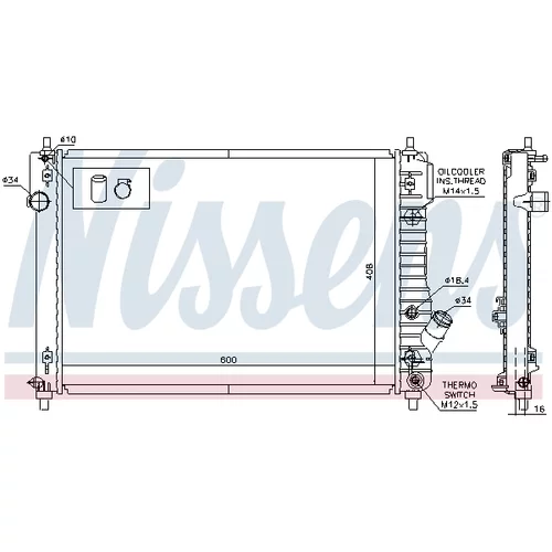 Chladič motora NISSENS 616904 - obr. 5