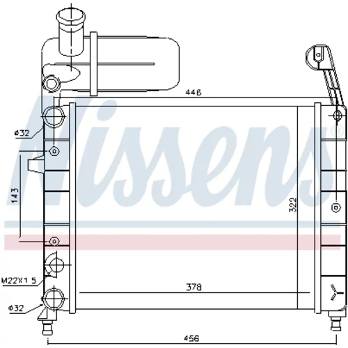 Chladič motora NISSENS 61845 - obr. 4