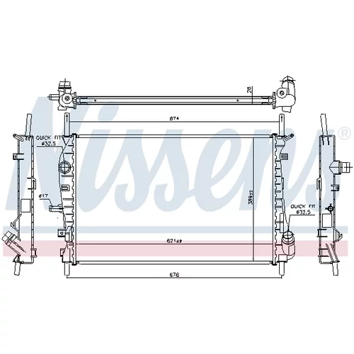 Chladič motora NISSENS 62023A - obr. 5