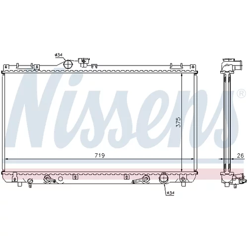 Chladič motora NISSENS 64653A - obr. 5