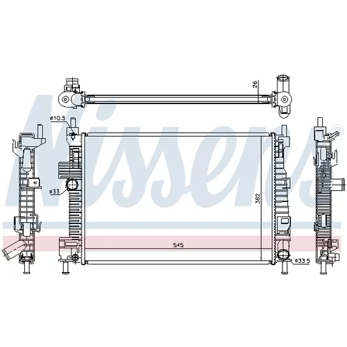 Chladič motora NISSENS 66869 - obr. 4