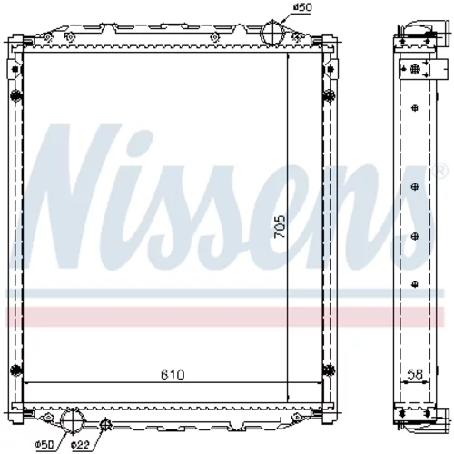 Chladič motora NISSENS 67220A