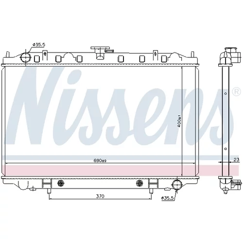 Chladič motora NISSENS 67352 - obr. 5