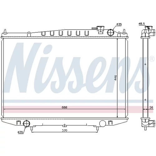 Chladič motora NISSENS 67356 - obr. 4