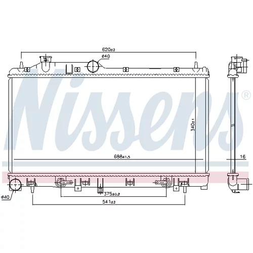 Chladič motora NISSENS 67741 - obr. 5