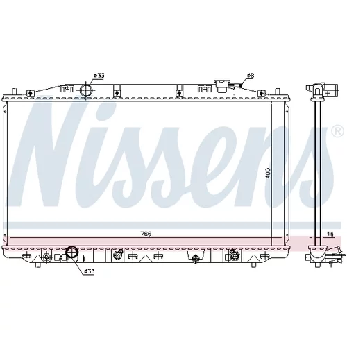 Chladič motora NISSENS 68096 - obr. 5