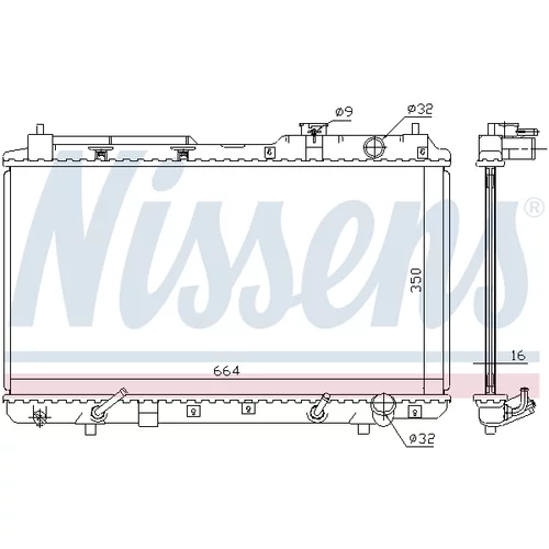 Chladič motora NISSENS 681021 - obr. 5