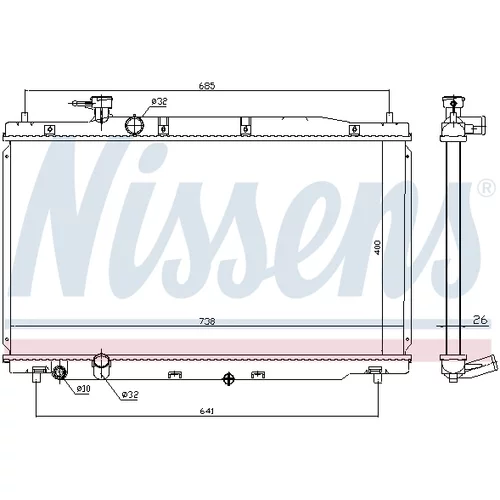 Chladič motora NISSENS 681386 - obr. 4