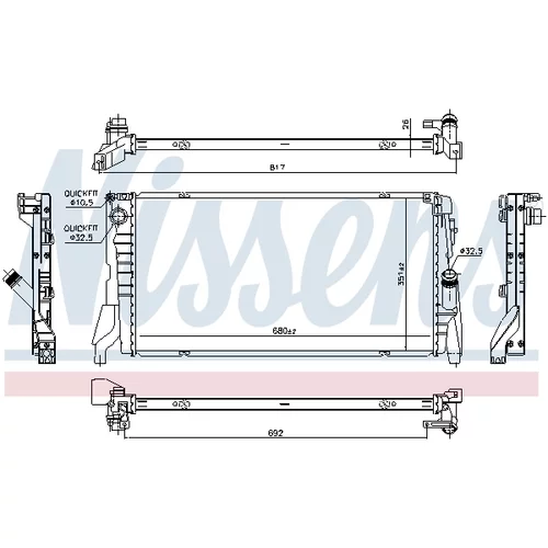 Chladič motora 69708 /NISSENS/ - obr. 6