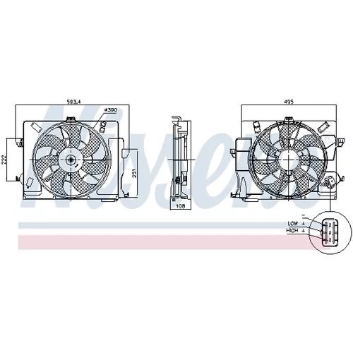 Ventilátor chladenia motora NISSENS 850049 - obr. 5