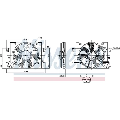 Ventilátor chladenia motora NISSENS 850110