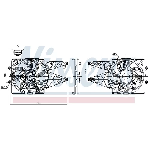 Ventilátor chladenia motora NISSENS 850114