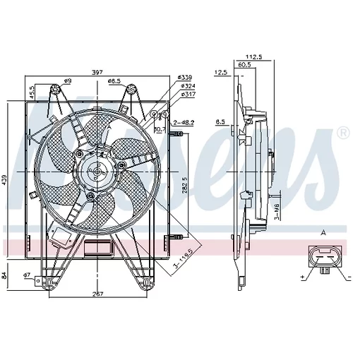 Ventilátor chladenia motora NISSENS 85166 - obr. 5