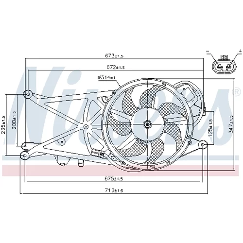 Ventilátor chladenia motora NISSENS 85205