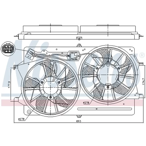 Ventilátor chladenia motora NISSENS 85214 - obr. 5