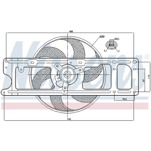 Ventilátor chladenia motora NISSENS 85253 - obr. 5