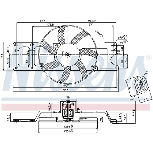 Ventilátor chladenia motora NISSENS 85712 - obr. 5