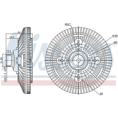 Spojka ventilátora chladenia NISSENS 86036 - obr. 4