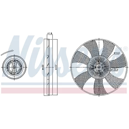 Spojka ventilátora chladenia NISSENS 86220 - obr. 4