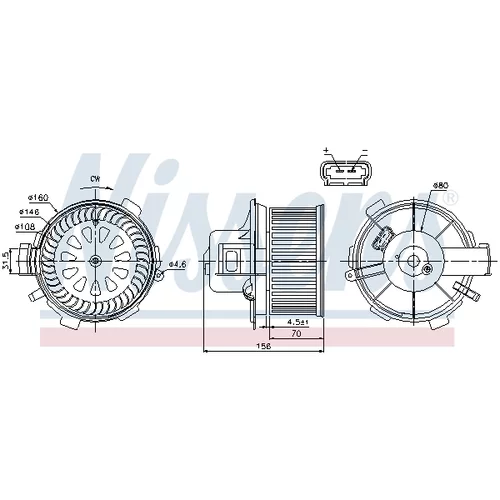 Vnútorný ventilátor NISSENS 87045 - obr. 4