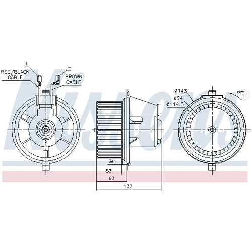 Vnútorný ventilátor NISSENS 87148 - obr. 9