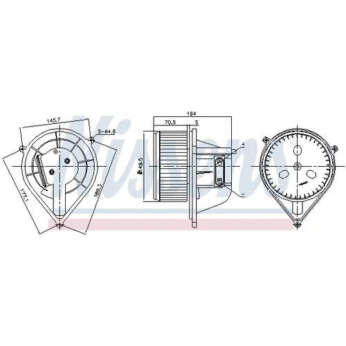 Vnútorný ventilátor NISSENS 87241 - obr. 5