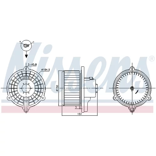 Vnútorný ventilátor NISSENS 87388 - obr. 4