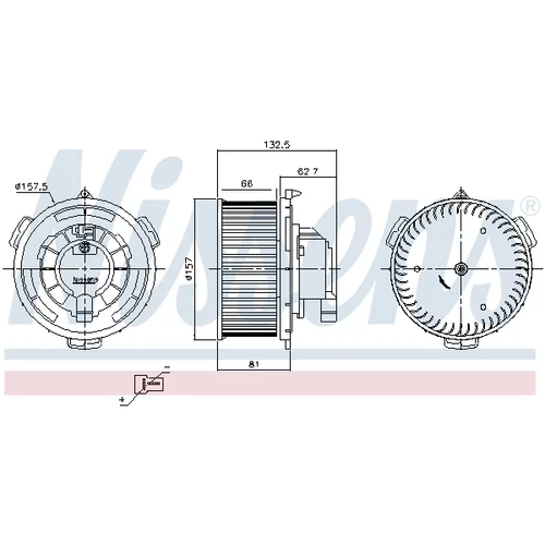 Vnútorný ventilátor NISSENS 87650