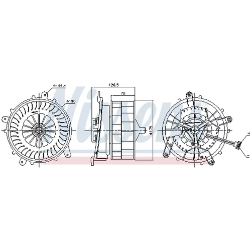 Vnútorný ventilátor NISSENS 87789 - obr. 5